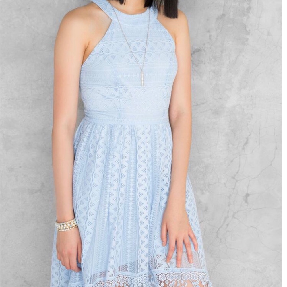 Light Blue Lace Dress